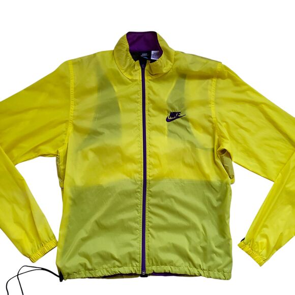 Vintage Nike ACG Windbreaker Jacket Mens Medium Neon Yellow Hiking 90s - Picture 3 of 13